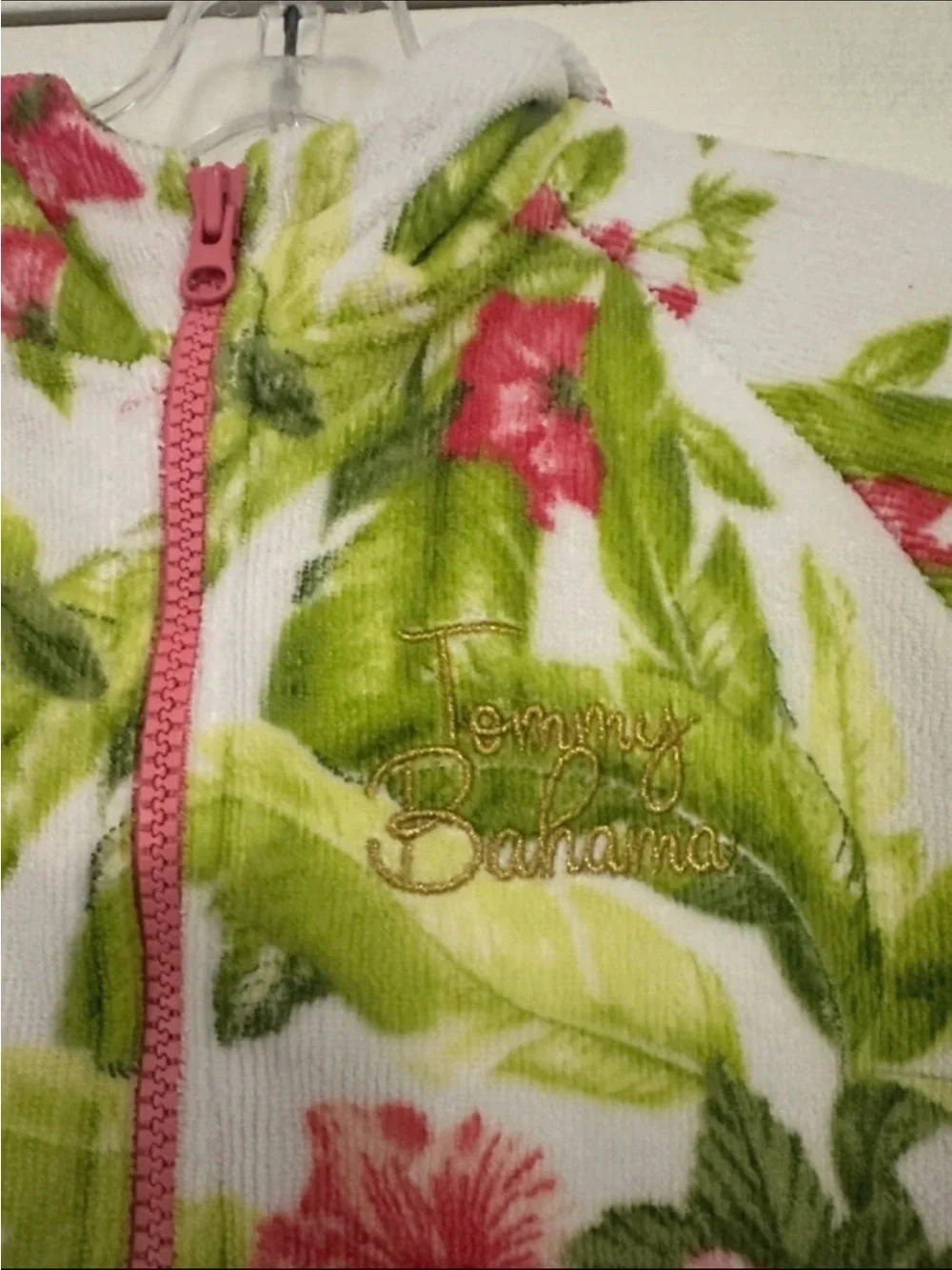 Tommy Bahama Kids Floral Terry Cloth Hooded Cover-Up 7-12